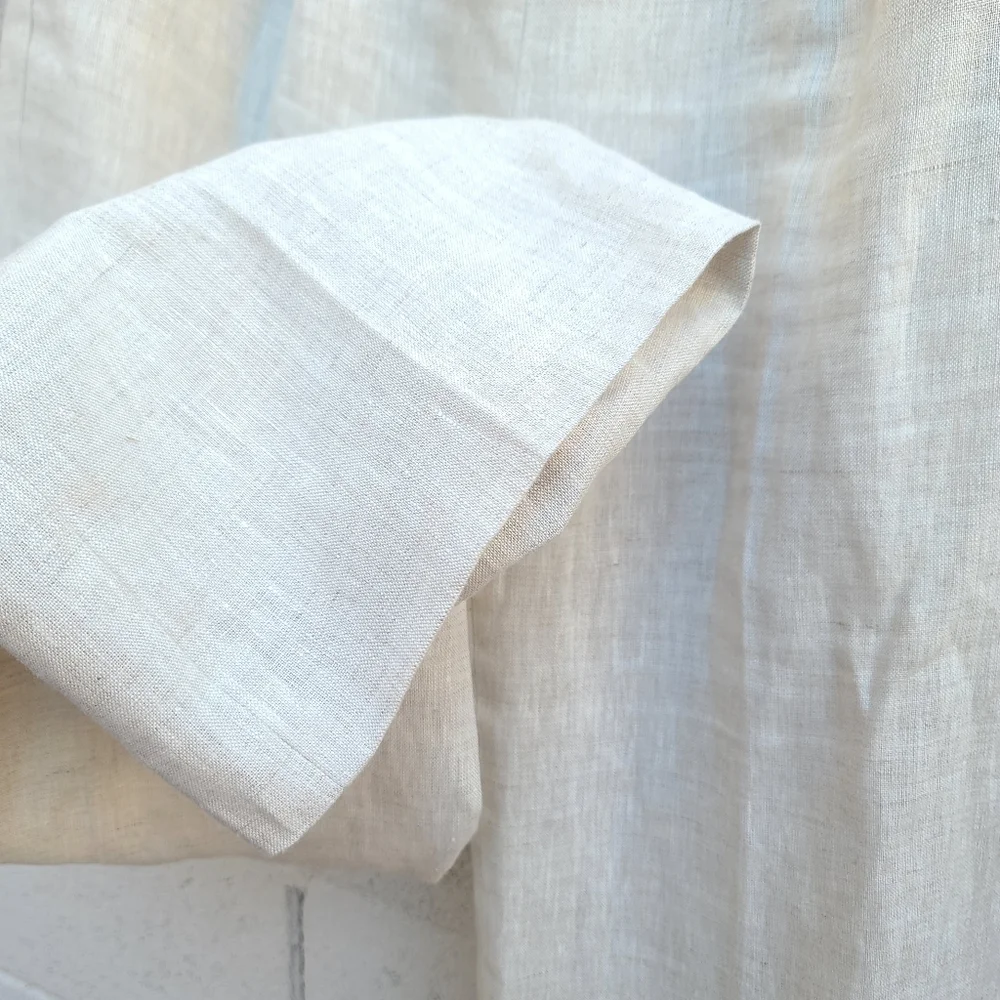 Banana Republic | Beige Lina 100% Linen Straight Fit Trousers Size 8